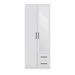 Szafa Romana 80 lustro 2 szuflady 80cm biała