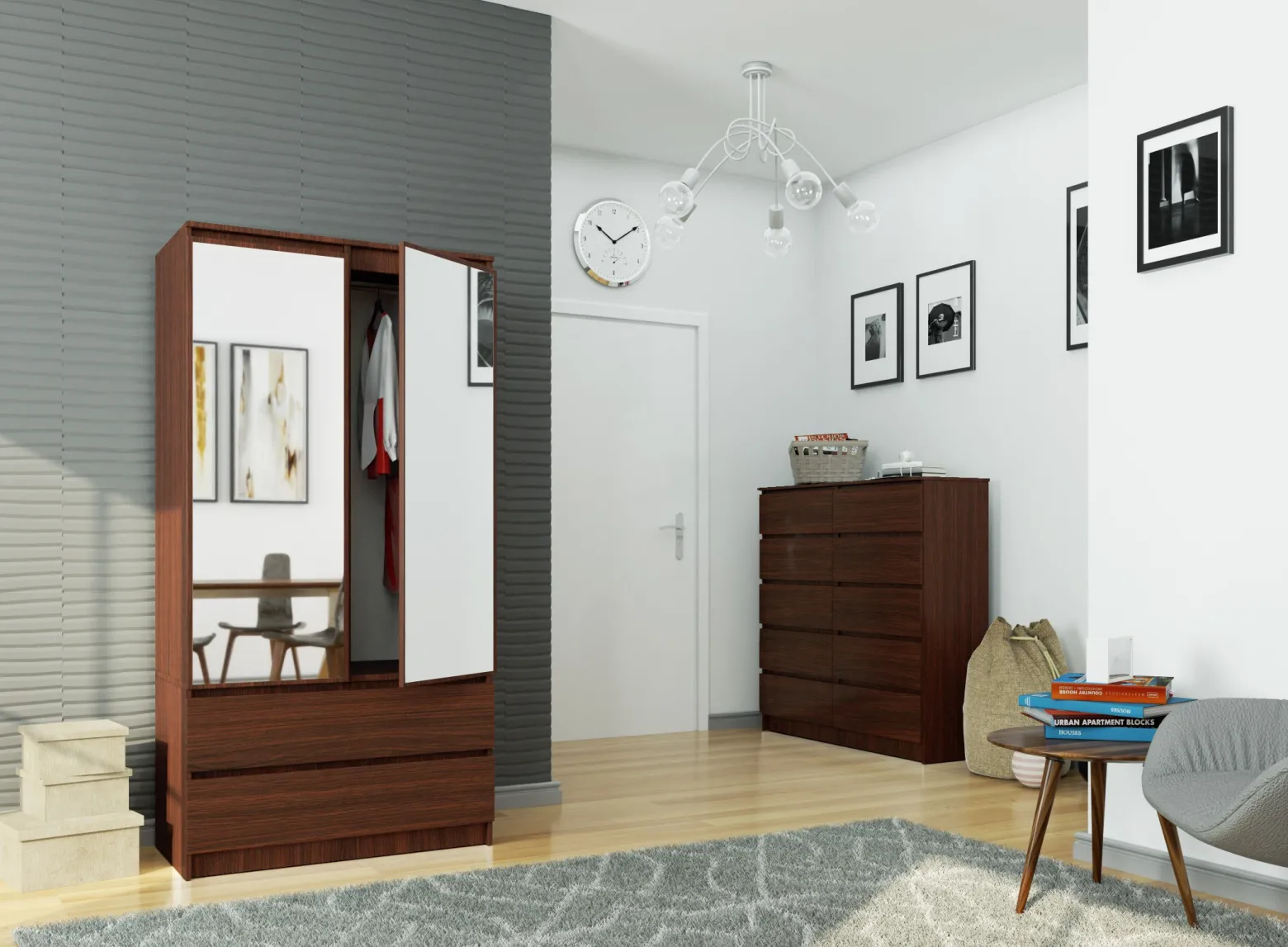 Szafa S90 Wenge 90x51x180 cm