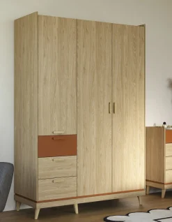 Szafa trzydrzwiowa 143 cm do sypialni SCANDI