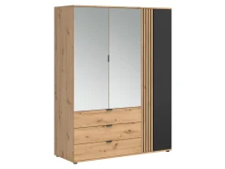 Szafa trzydrzwiowa Vabres 150 cm z 3 drzwiami i 3 szufladami dąb artisan lamele