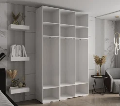 Szafa ubraniowa Garderoba INOVA 3 1,5SZ kaszmir+złoty