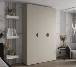 Szafa ubraniowa Garderoba INOVA 4 1,5SZ kaszmir+czarny