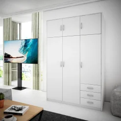 Szafa ubraniowa Sz03 Biały 193x127x55 cm Bestseller