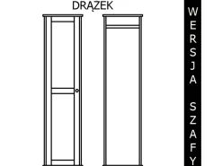 Szafa 40 z drążkiem prawostronna MODERN, kolor sosnowy