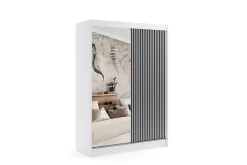 Szafa z drzwiami przesuwnymi i LED VILAN 150 x 215 cm