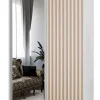 Szafa z lamelami i lustrem 120 cm - biała + lam. craft złoty