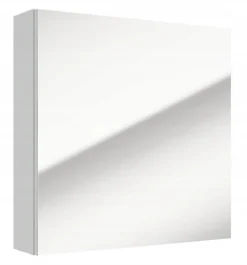 Szafka łazienkowa wisząca z lustrem biała 60x60x15cm