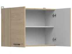 Szafka kuchenna górna Junona Line 80 cm z 2 drzwiami dąb bernstein