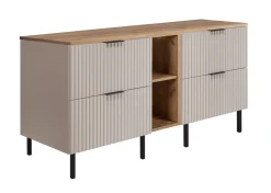 Szafka pod umywalkę, kaszmir/dąb Craft 140 (2 x 60 + 20) x 77 x 46 cm
