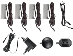 Szafka RTV DONNA 300 w kolorze czarny mat z oświetleniem LED