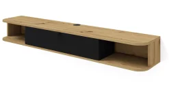 Szafka RTV ICARUS 156 dąb artisan / czarny mat