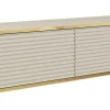 Szafka rtv POLO wisząca mdf ryflowany 135 cm - beżowa