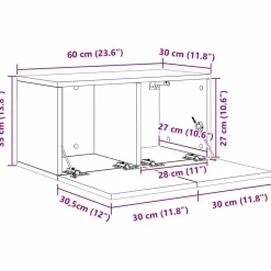 Szafka RTV Stolik Półka Szafka Pod Telewizor Do Salonu 60 x 30 x 30 cm