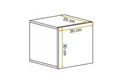 Szafka wisząca czarny połysk SWITCH 30 cm