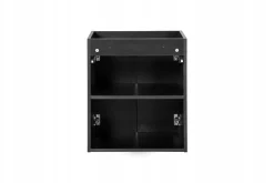 Szafka Z UMYWALKĄ 50 cm CZARNA WISZĄCA RYFLE 2D NOVA BLACK