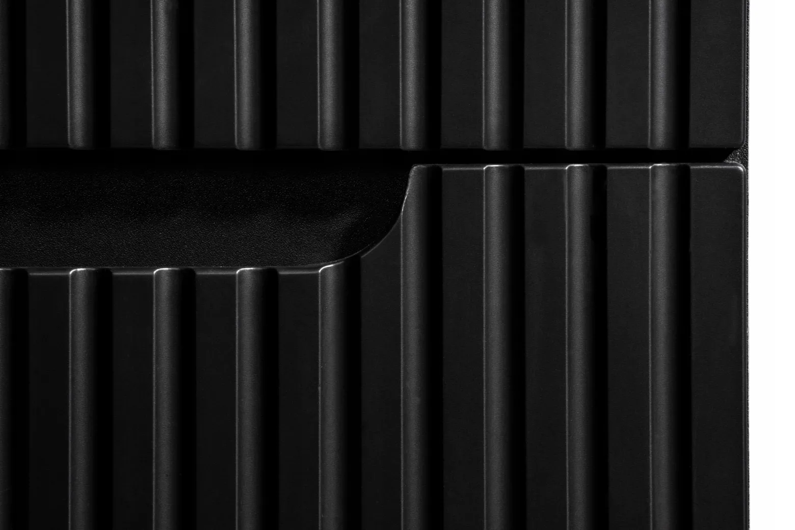 Szafka Z UMYWALKĄ 50 cm CZARNA WISZĄCA RYFLE 2D NOVA BLACK