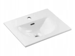 Szafka Z UMYWALKĄ 50 cm CZARNA WISZĄCA RYFLE 2D NOVA BLACK
