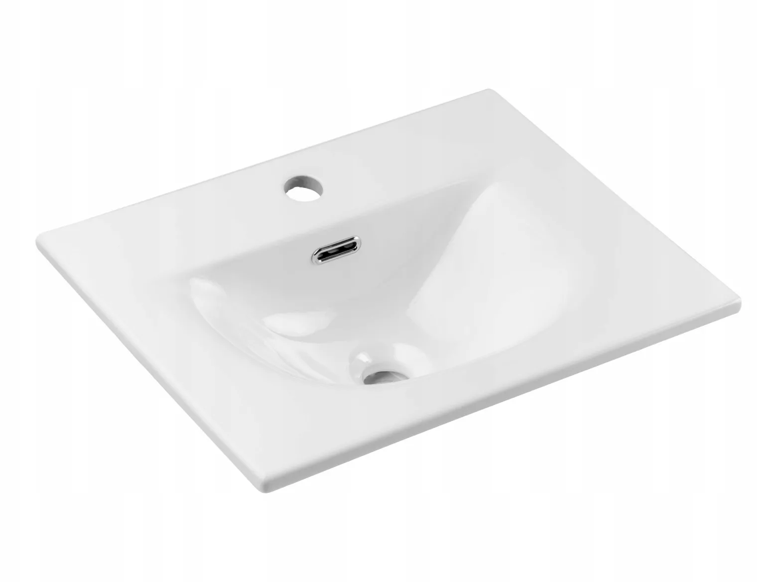 Szafka Z UMYWALKĄ 50 cm CZARNA WISZĄCA RYFLE 2D NOVA BLACK