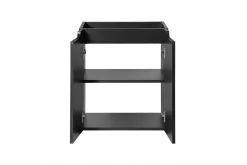 Szafka Z UMYWALKĄ 50 cm CZARNA WISZĄCA RYFLE 2D NOVA BLACK