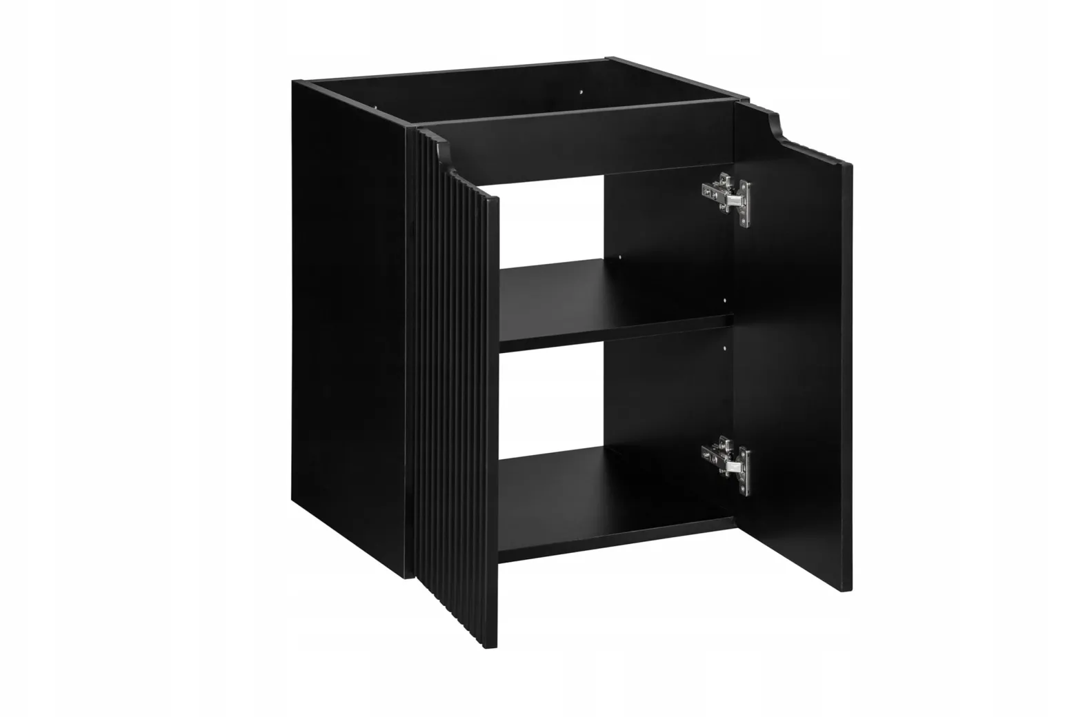 Szafka Z UMYWALKĄ 50 cm CZARNA WISZĄCA RYFLE 2D NOVA BLACK