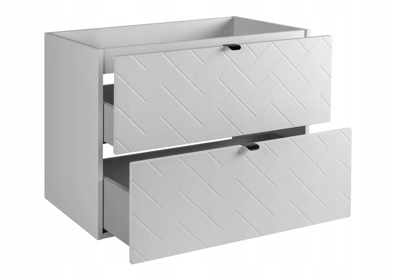 Szafka Łazienkowa 80 cm POD UMYWALKĘ MADIS BIAŁA Black