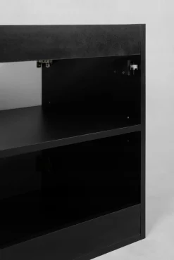 Szafka Łazienkowa czarna 60 cm RYFLOWANA
