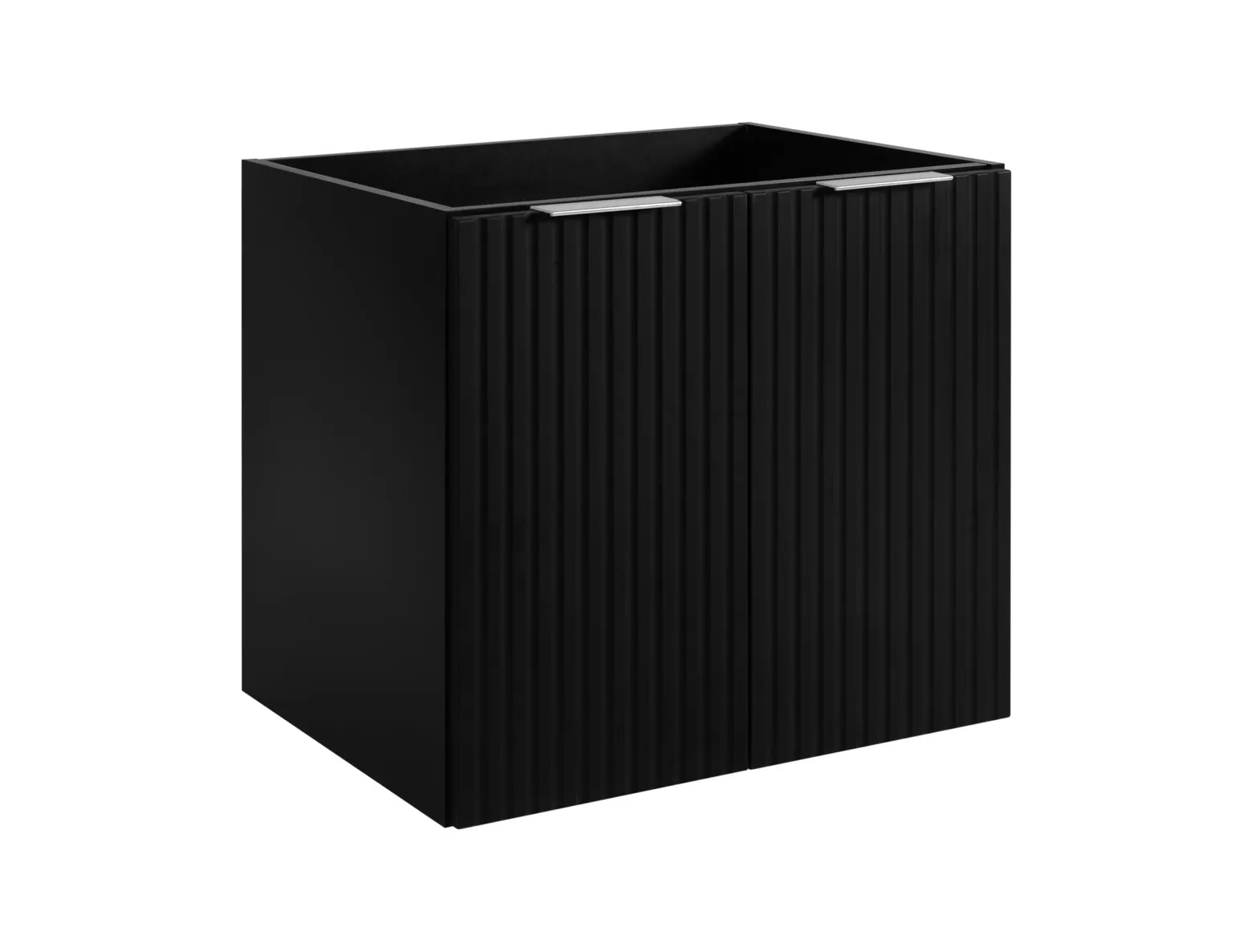 Szafka Łazienkowa czarna 60 cm RYFLOWANA