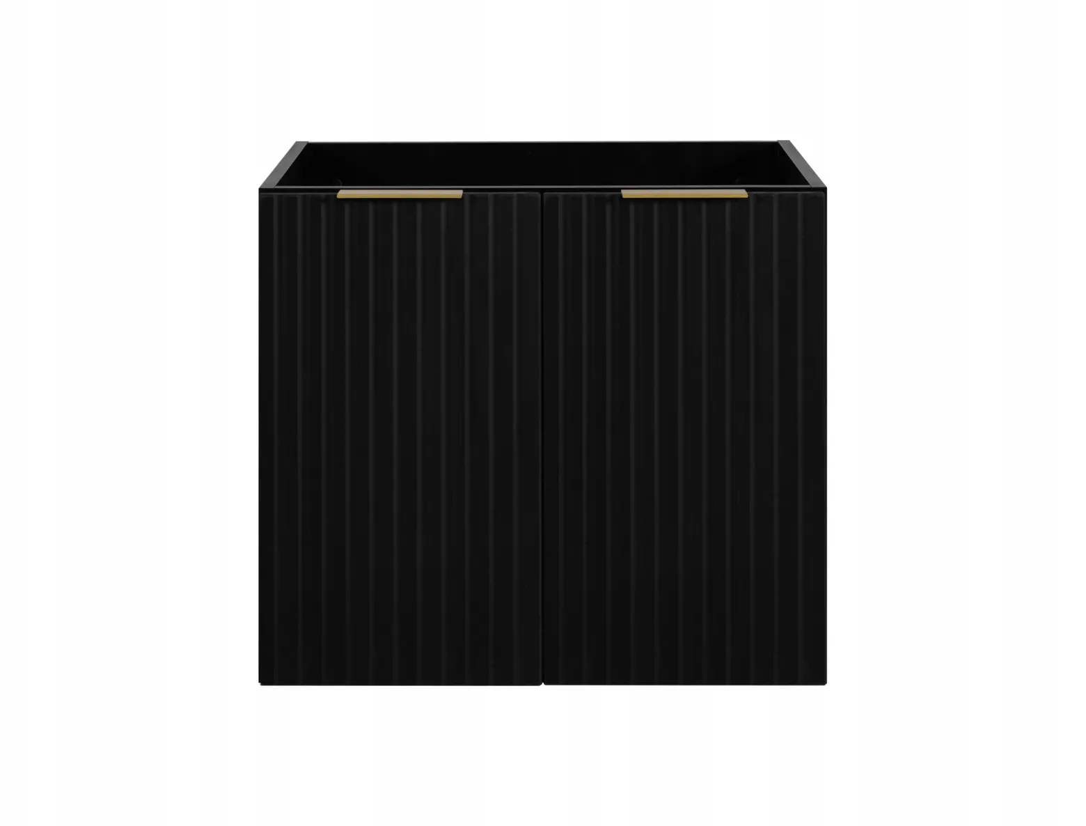 Szafka Łazienkowa czarna 60 cm RYFLOWANA