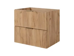 Szafka łazienkowa, dąb Craft / ciemnoszary, uchwyt złoty, 120 x 46 x 57 cm