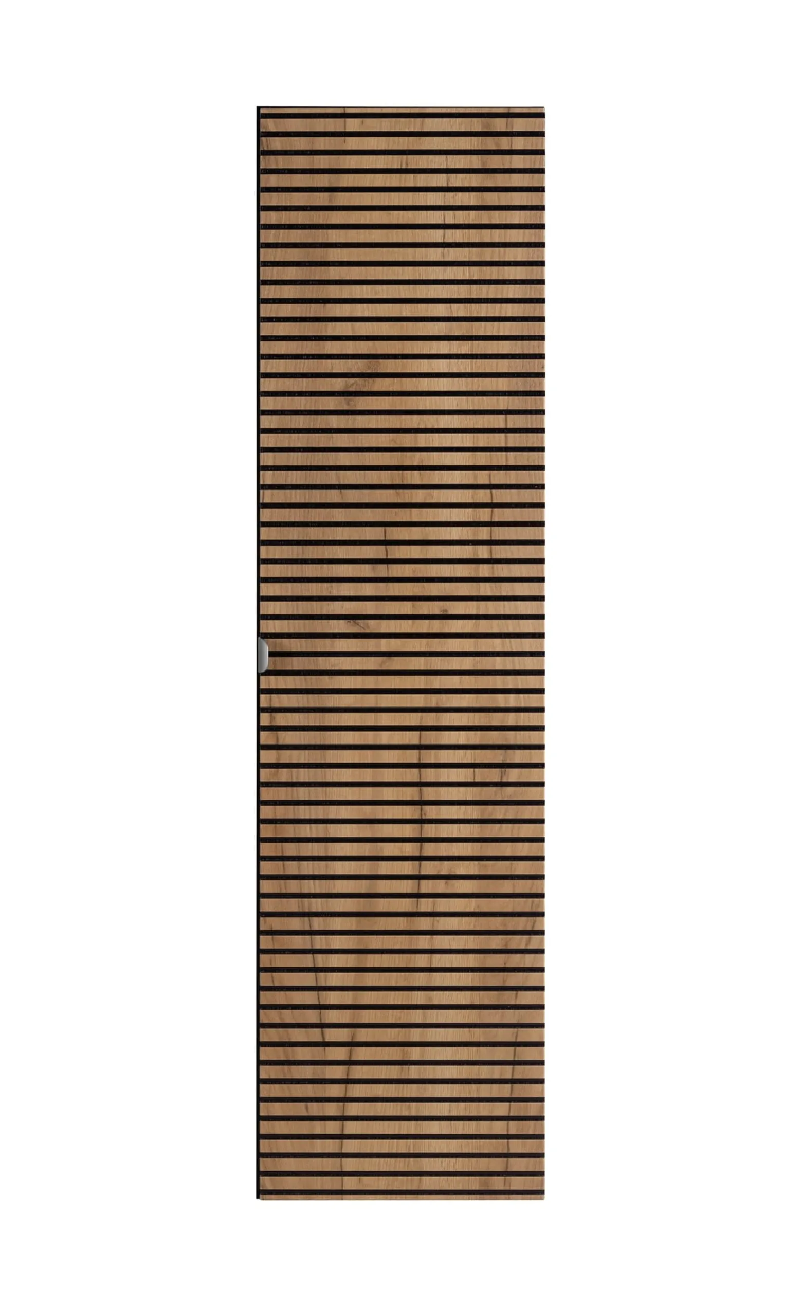 Szafka łazienkowa, matowa czerń, 35 x 136 x 27 cm, uchwyt srebrny