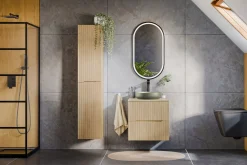 Szafka łazienkowa NORDIC CREMONA 60 cm dąb cremona ryflowana nowoczesna
