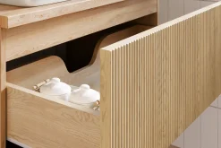 Szafka łazienkowa NORDIC CREMONA 60 cm dąb cremona ryflowana nowoczesna