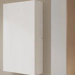 Szafka łazienkowa wisząca biała półka słupek ścienna nowoczesna 80cm