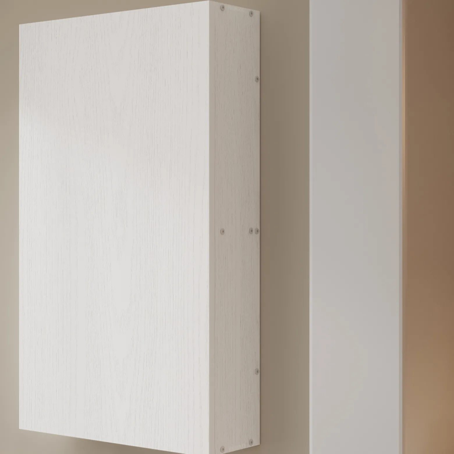 Szafka łazienkowa wisząca biała półka słupek ścienna nowoczesna 80cm