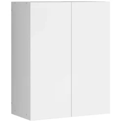 Szafka łazienkowa wisząca biała 2-drzwiowa nowoczesna ścienna 3 półki 80 cm