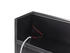 Szafka łazienkowa wisząca lustro LED czarna