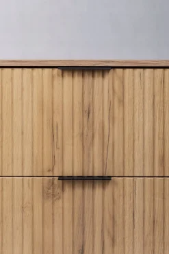 Szafka Łazienkowa Wisząca Pod Umywalkę Flisan 120X46 Cm Z Blatem Dąb