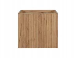 Szafka Łazienkowa Wisząca Pod Umywalkę 60X46 Cm Flisan Dąb Dwudrzwiowa