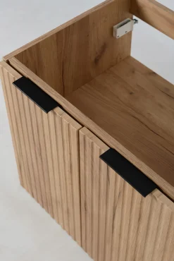 Szafka Łazienkowa Wisząca Pod Umywalkę 60X46 Cm Flisan Dąb Dwudrzwiowa