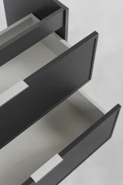 Szafka Łazienkowa Wisząca Stojąca Pod Umywalkę 140 Cm Czarna Regał Blat