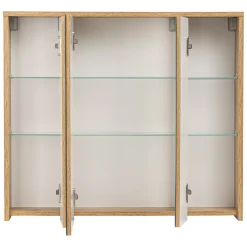 Szafka Łazienkowa z Lustrem 80cm 3 Drzwi Dąb Wotan Vivien