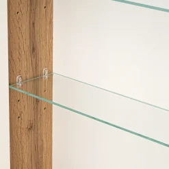 Szafka Łazienkowa z Lustrem 80cm 3 Drzwi Dąb Wotan Vivien