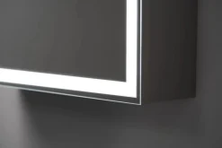 Szafka łazienkowa z lustrem NEO 52 cm czarny mat z oświetleniem LED