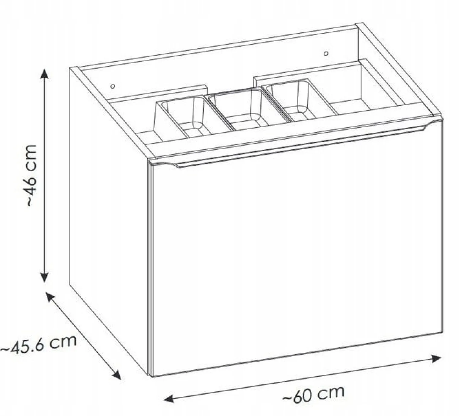 Szafka łazienkowa z organizerem 60 cm SANTA FE