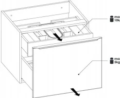 Szafka łazienkowa z organizerem 60 cm SANTA FE