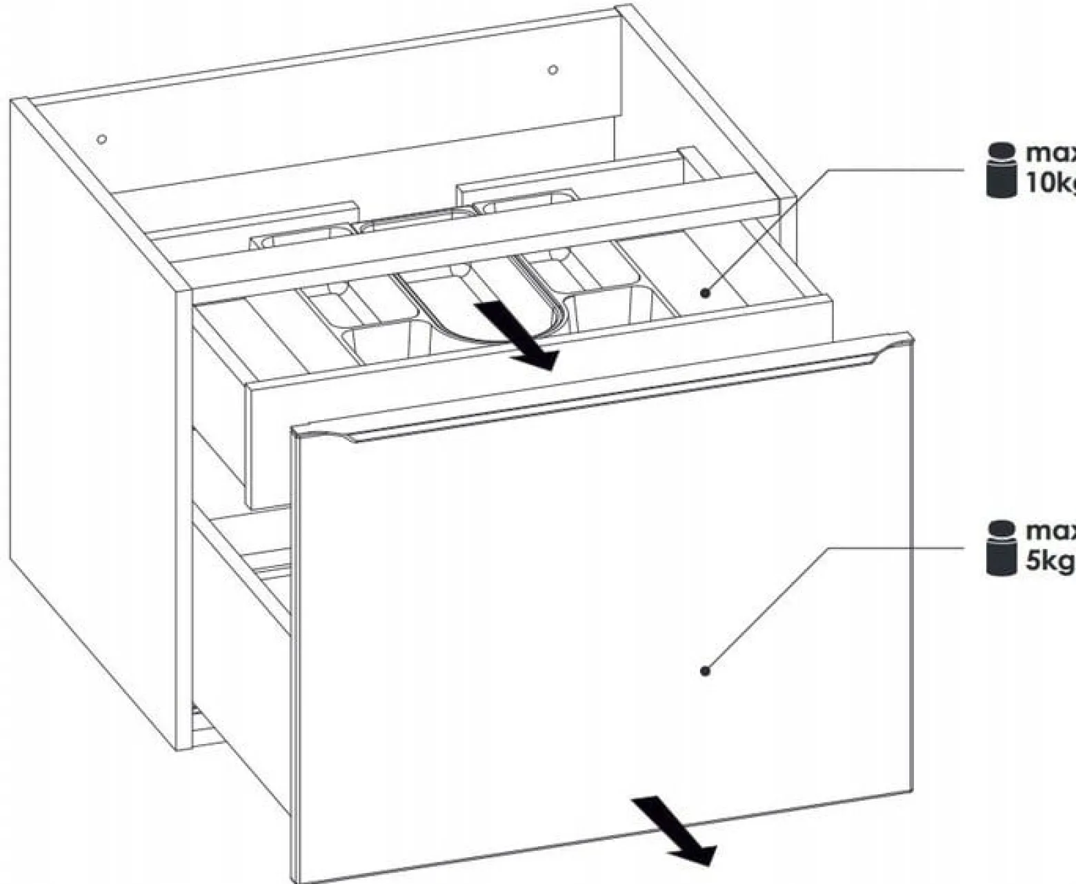 Szafka łazienkowa z organizerem 60 cm SANTA FE