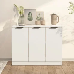 Szafka Biała z Drzwiami 90.5x30x70 cm do Salonu Pokoju Sypialni
