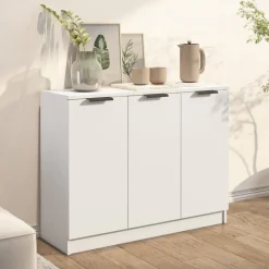 Szafka Biała z Drzwiami 90.5x30x70 cm do Salonu Pokoju Sypialni