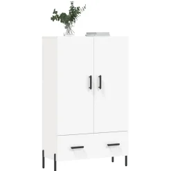 Szafka Biała z Drzwiami 69.5x31x115 cm do Salonu Pokoju Sypialni