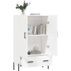 Szafka Biała z Drzwiami 69.5x31x115 cm do Salonu Pokoju Sypialni